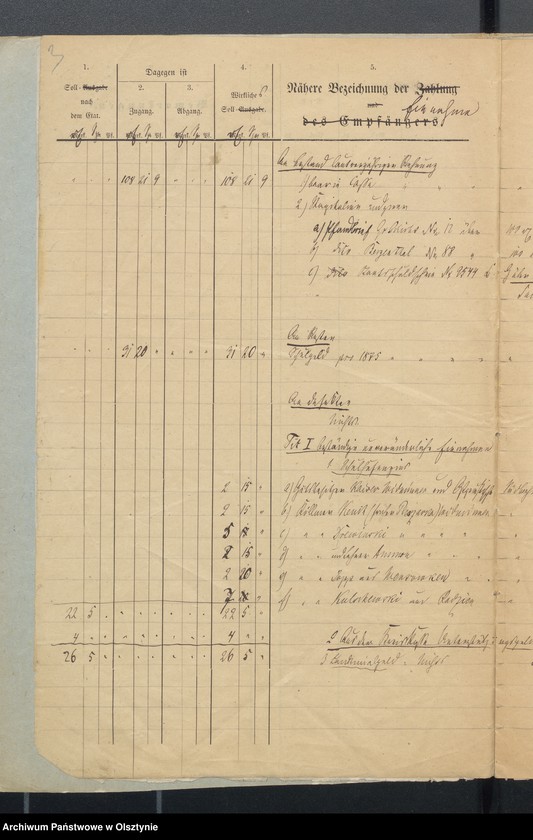 image.from.unit.number "Rechnung des Kirchspielsschulkasse zu Widminnen"