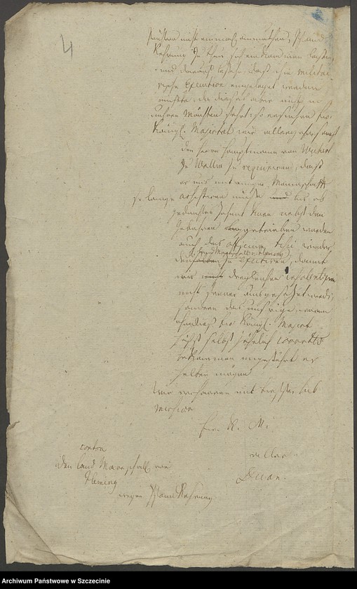 image.from.unit.number "Domkapitel contra den Land-Marschall v[on] Flemming wegen Pfandkehrung."