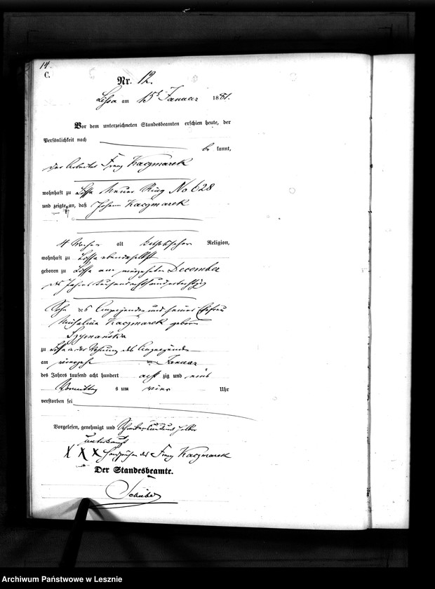 Obraz 15 z jednostki "[Księga zgonów - miasto]"