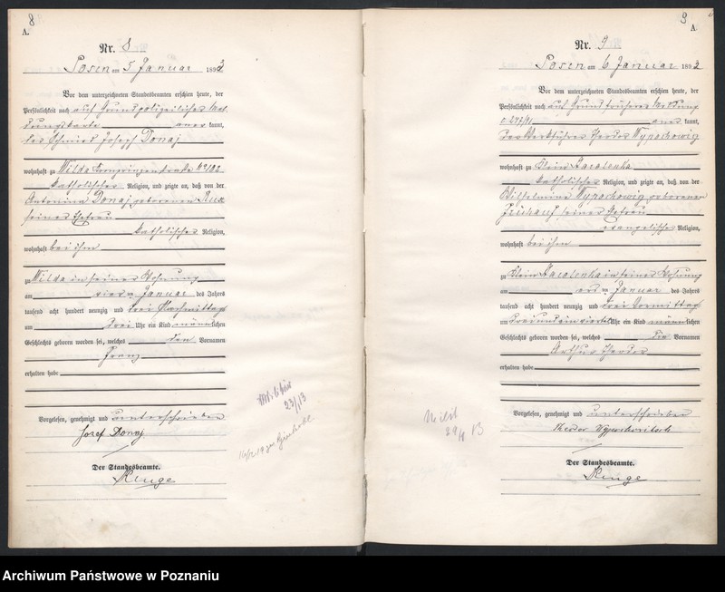 Obraz 7 z jednostki "Księga urodzeń t. I"