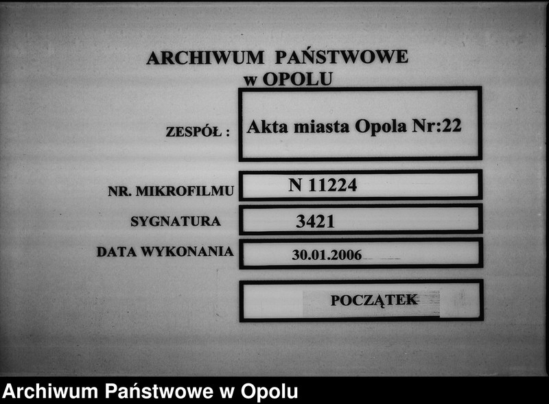 Obraz 1 z jednostki "Acta der Polizei - Verwaltung zu Oppeln betreffend gewerbl[iche] Anlage die Gasanstalt Vol. I"