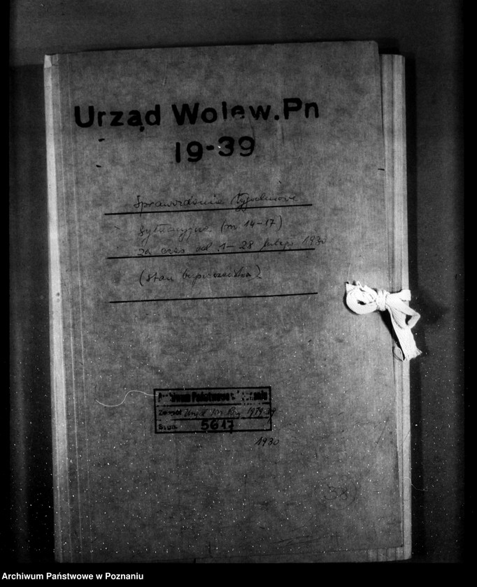 Obraz 4 z jednostki "Sprawozdania sytuacyjne tygodniowe za czas od 1 lutego do 28 lutego 1930 r."