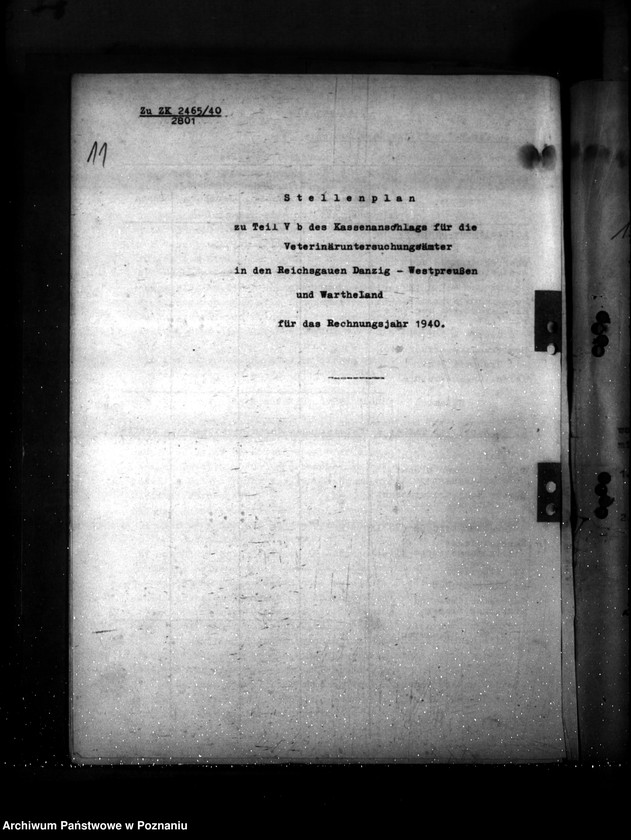 Obraz 15 z jednostki "Kassenanschlag 1940- Veterinär- Verwaltung"