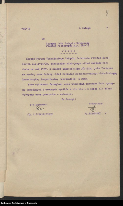 Obraz 13 z jednostki "Jerka, powiat Kościan akta koła."