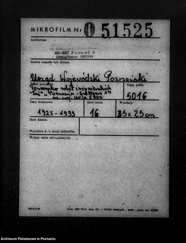 Obraz 2 z jednostki "Towarzystwo robót inżynieryjnych "Tri" w Poznaniu ul. Grottgera 14 nr woj. 5777"