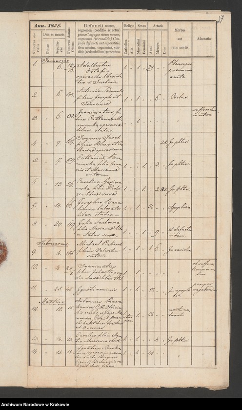 image.from.unit.number "Eccl. paroch. II. Corporis Lati Cracoviae Liber Defunctorum 1856"