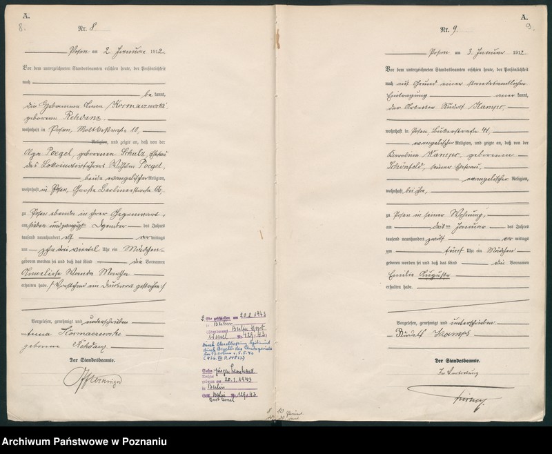 Obraz 7 z jednostki "Księga miejscowa urodzeń tom I [Rejestr główny urodzeń]"