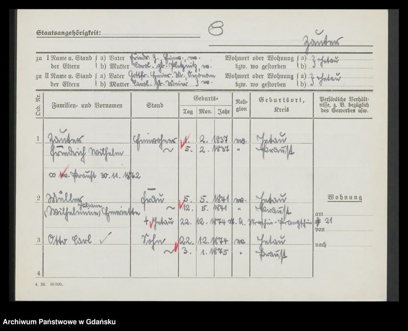 image.from.unit.number "Karty meldunkowe: Zapel - Zeitz"