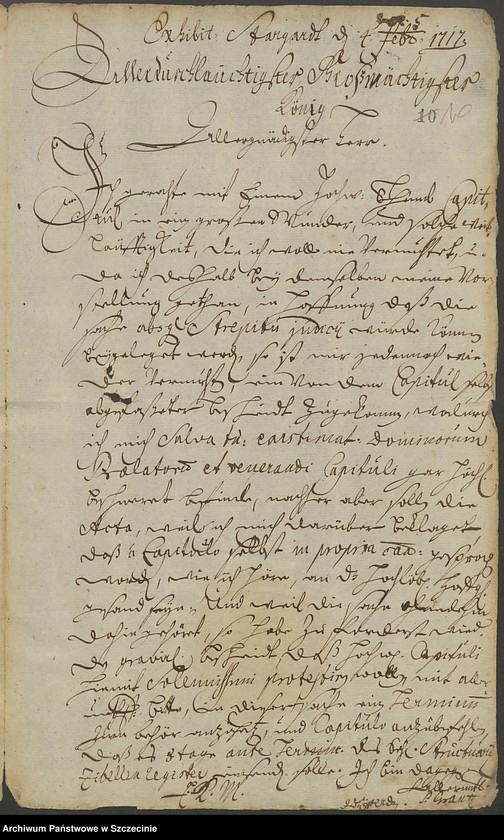 image.from.unit.number "Domkapitel contra Hofrat Felix v[on] Podevils und den Kriegskommissarius Paul Grantz in po debiti."