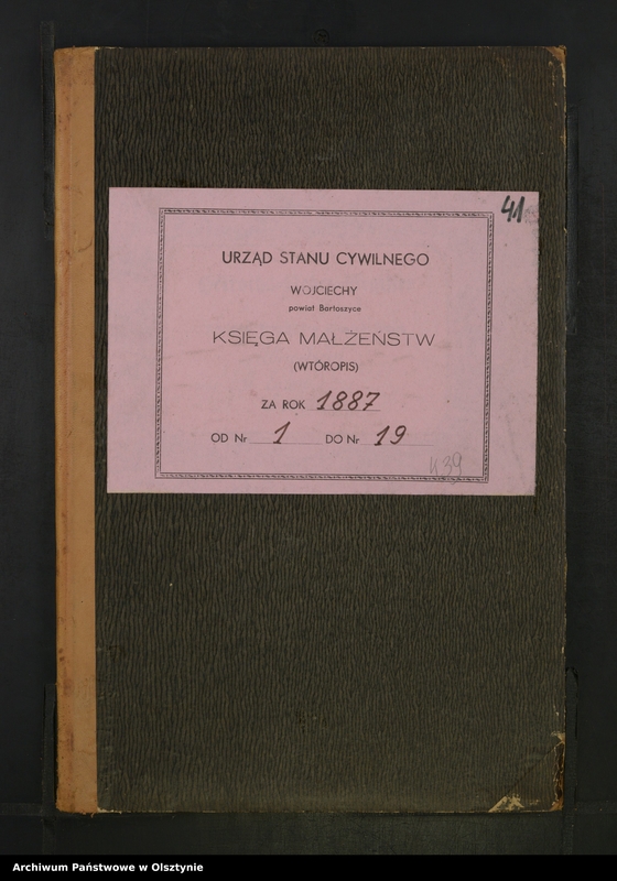 image.from.unit.number "Heiraths-Neben-Register Nr 1 - 19"