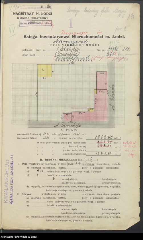 image.from.unit.number "Księga inwentarzowa nieruchomości m. Łodzi ul. Gdańska"