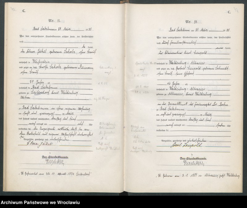 Obraz 20 z jednostki "Sterbe-Haupt-Register Ober Salzbrunn (Szczawno-Zdrój) 1934"