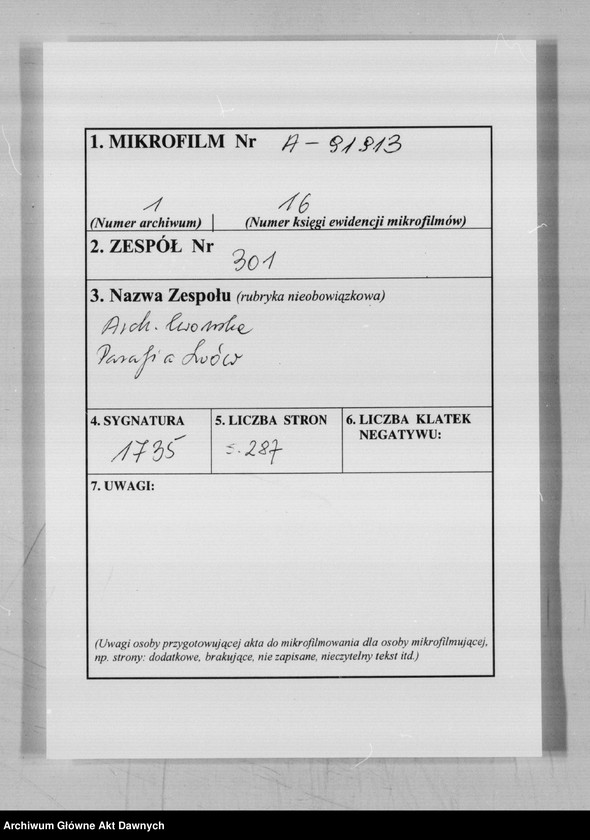 image.from.unit.number "Parafia: Lwów, Bazylika Metropolitalna. Dekanat: Lwów. Księga metrykalna ślubów 1693-1704 i zapowiedzi 1693-1703."