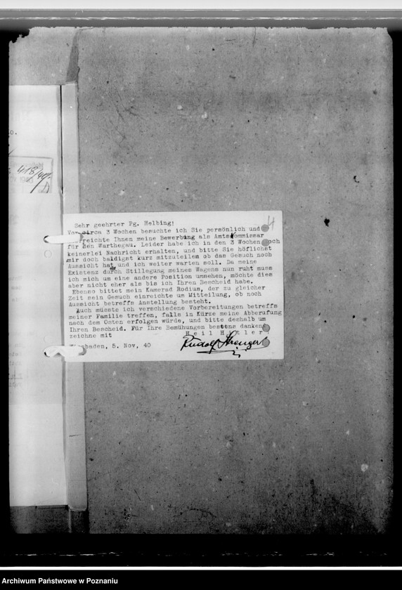 Obraz 8 z jednostki "Strengert, Rudolf und Rodius, Bernhard - Bewerbung als Amtskommissar"