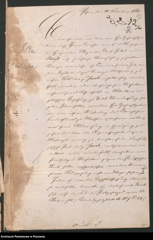 Obraz 16 z jednostki "A. betr. Karl Jacob, Literat aus Płock"