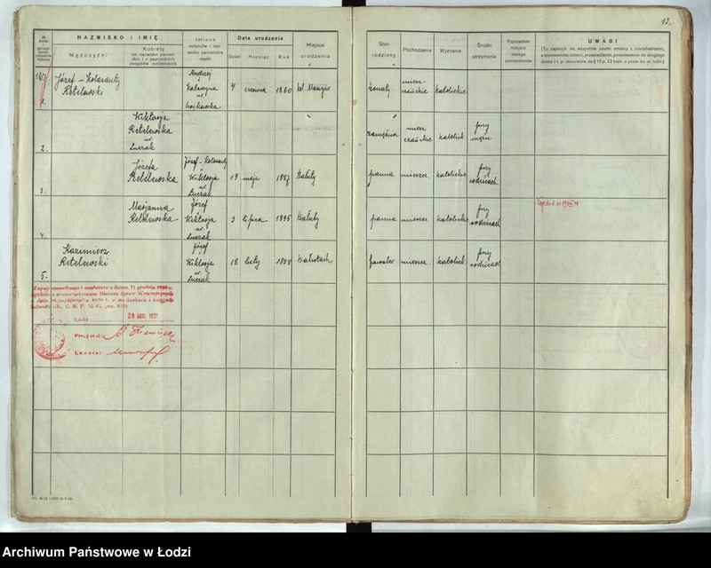 Obraz 9 z jednostki "[Księga ludności stałej m. Łodzi guberni piotrkowskiej - Dzielnicy Bałuty nr domu 167-195]"