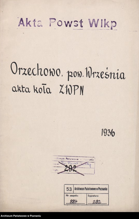 Obraz 3 z jednostki "Orzechowo, powiat Września - akta koła."