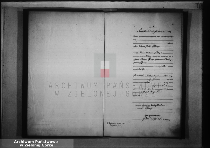 image.from.unit.number "Geburts-Haupt-Register 1909 No. 1 bis 104"