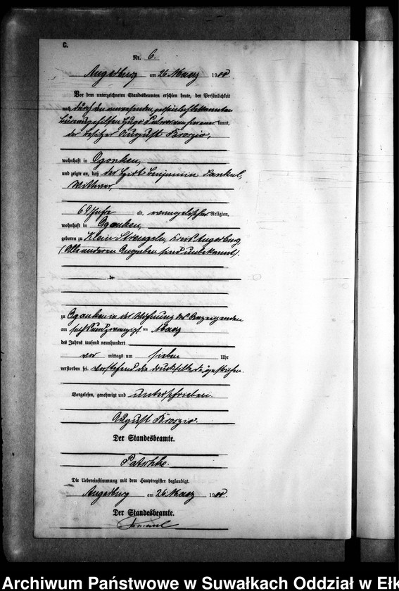 image.from.unit.number "Sterbe-Neben-Register des Preussischen Standes-Amtes Gr. Strengeln Kreis Angerburg"