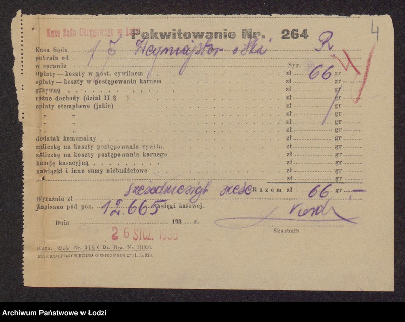 Obraz 6 z jednostki "Jakub Wegmajster, Maria Rybowska- wyrób i sprzedaż towarów włókienniczych"