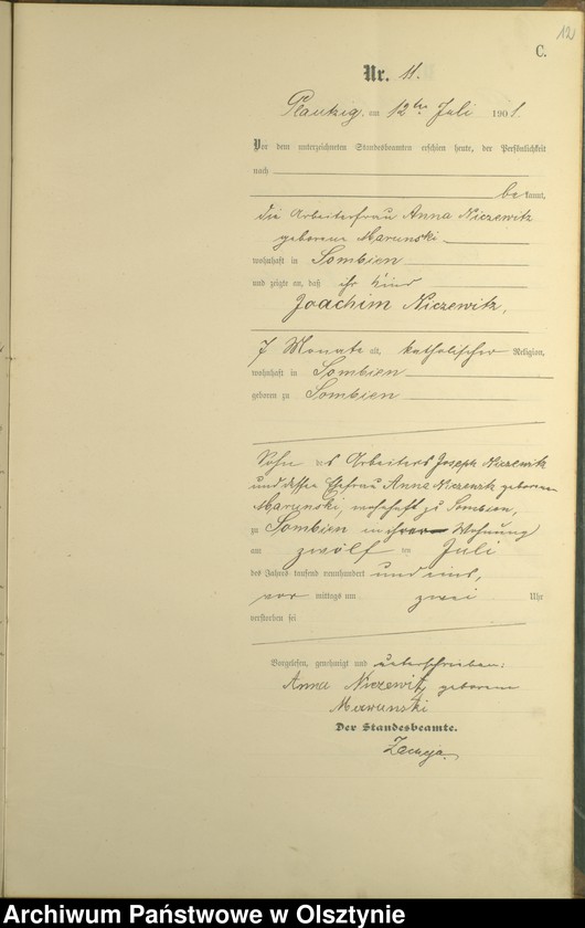 image.from.unit.number "Sterbe-Haupt-Register Nr 1 - 21"