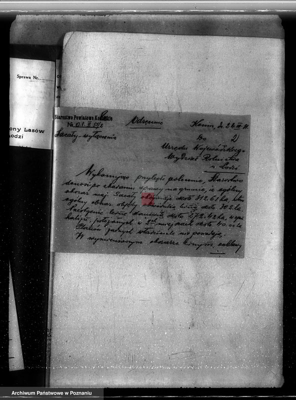 Obraz 6 z jednostki "Sprawa lasów majątku Sacały powiat kolski gmina Koźmin"