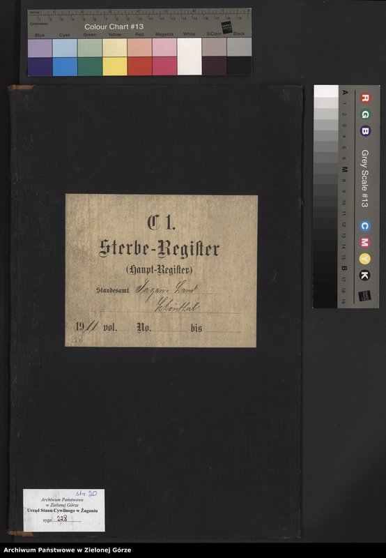 image.from.unit.number "Sterbe-Haupt-Register Standesamt Sagan Land"