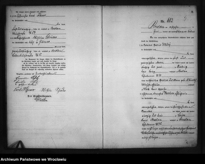 image.from.unit.number "Heiraths-Haupt-Register Breslau I 1877 Band 3"