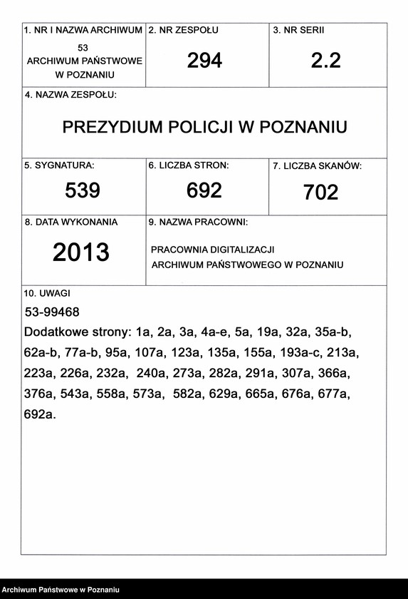 Obraz 1 z jednostki "A. gen. betr. das polnische Flüchtlingswesen in der Provinz Posen. Hierzu Verzeichnis der ausgewiesenen Ausländer"