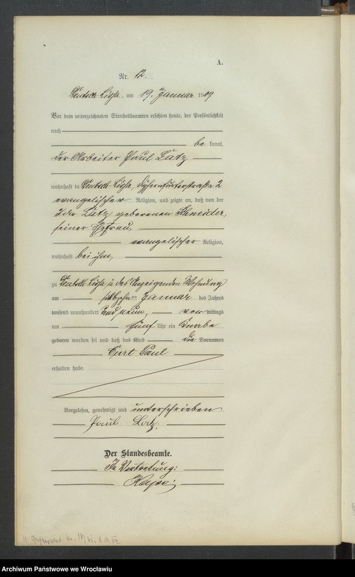 image.from.unit.number "Księga urodzeń Leśnica (Deutsch Lissa) 1909"