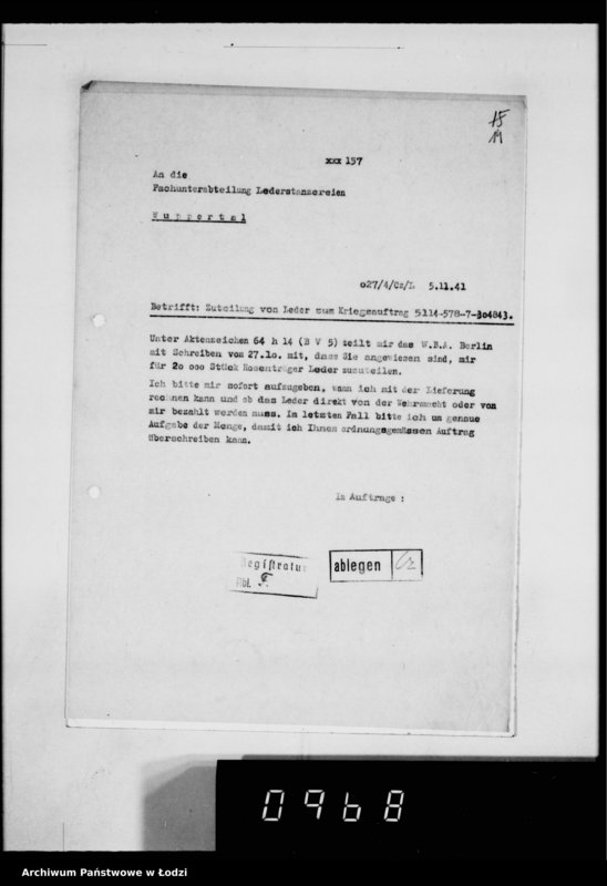 Obraz 18 z jednostki "[Korespondencja z urzędami, instytucjami i firmami]. Lit.Fa-Fy."