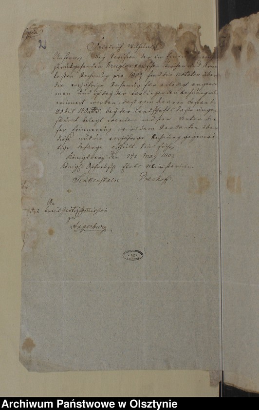 image.from.unit.number "Jahr Kirchen Rechnung der Kirchen zu Kruklanken aller Einnahme und Ausgabe wie auch Bau-Rechnung"