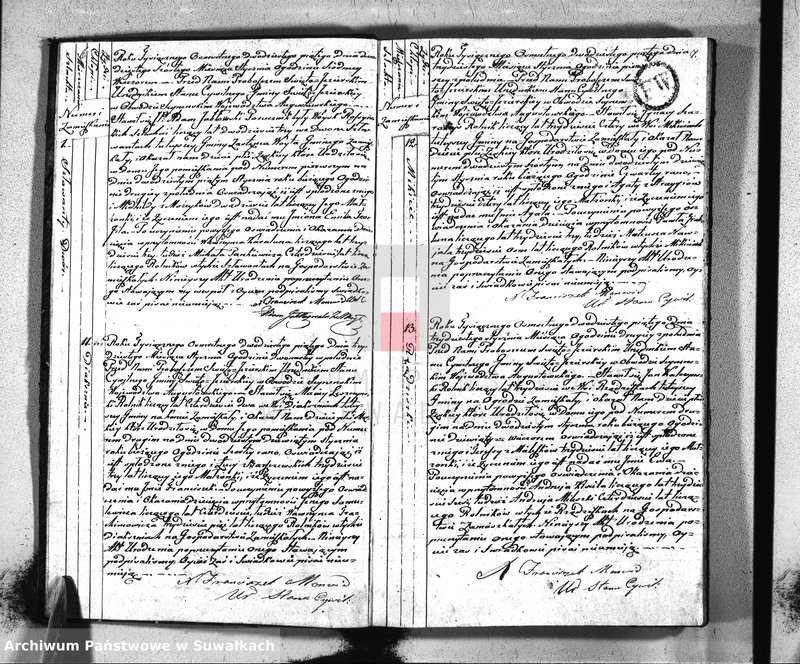 image.from.unit.number "Akta urodzonych w roku 1825 urzędnika stanu cywilnego gminy święto jeziorskiey w obwodzie seyneńskim województwa augustowskiego"