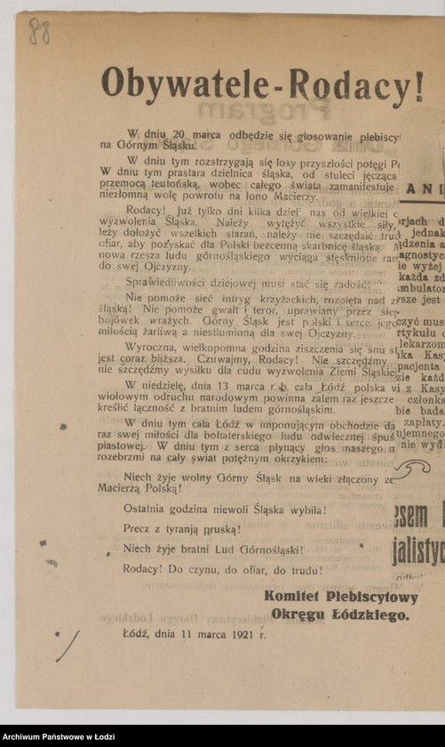 image.from.collection.number "Łódź dla Śląska. W 105. rocznicę plebiscytu z 20 marca 1921 r.111"