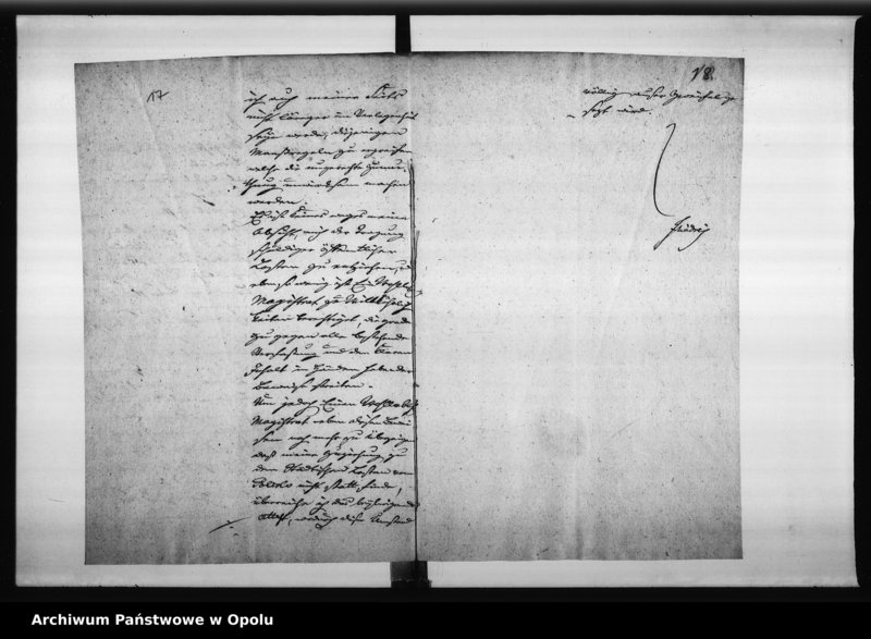 Obraz 18 z jednostki "Acta des Magistrats zu Oppeln ueber die Frage ob die ehemalige Minoritten Innsel Polko zum Lande oder zum städtischen Verbande gehören? 1813"