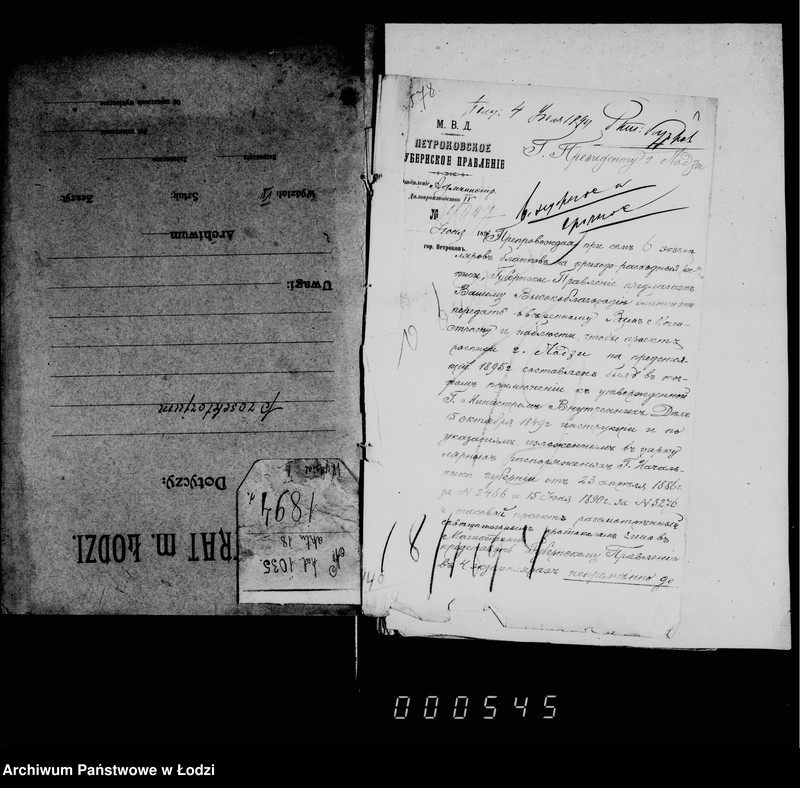 Obraz 6 z jednostki "O gorodskoj rospisi na 1895 g."