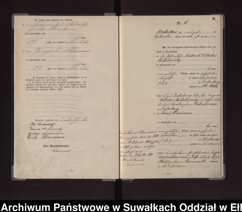 image.from.unit.number "Heiraths-Haupt-Register des Königlichen Preussischen Standes-Amtes Stadt Nicolaiken Kreis Sensburg"