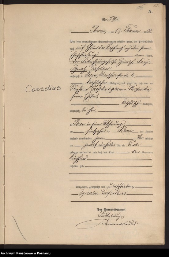 Obraz 18 z jednostki "Księga miejscowa urodzeń t. II"