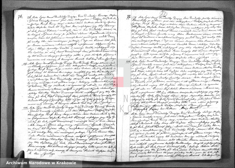 image.from.unit.number "AKTA. Urodzin; Uznania, i Przysposobienia Parafii Panny Maryi w Krakowie, sporządzone na Rok 1822. zaczynające się od Dnia Pierwszego Stycznia, a Konczące się w ostatnim Roku tegoz"