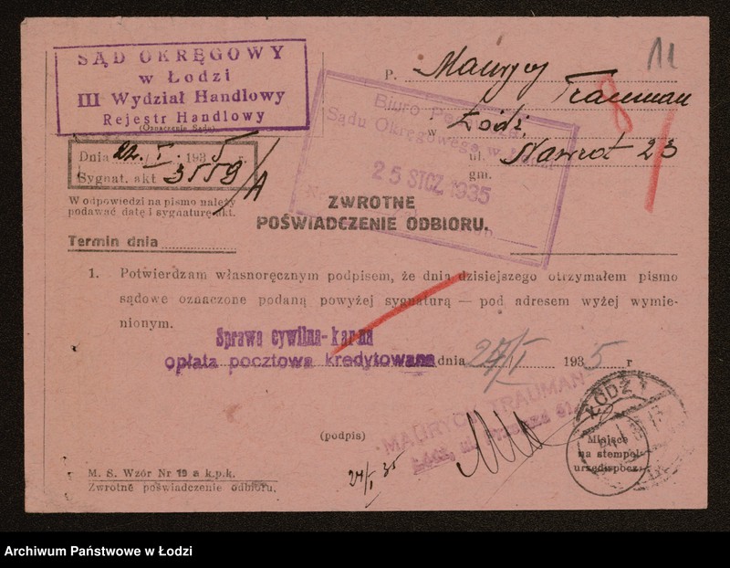 Obraz 13 z jednostki "Maurycy Trauman - ajentura"