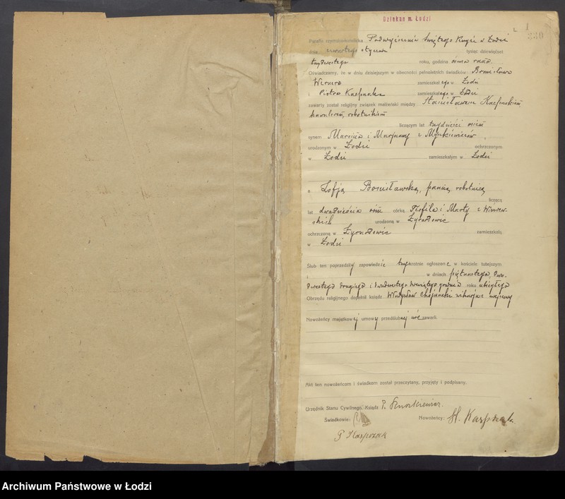 Obraz 3 z jednostki "Akta małżeństw"