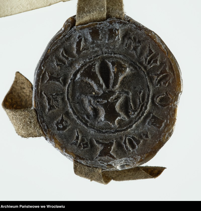 image.from.unit.number "Ławnicy wsi Święcko (Swencz) poświadczają sprzedaż 1/2 grzywny rocznego czynszu monety praskiej przez Passke, syna Andrzeja Newis z 9 1/2"