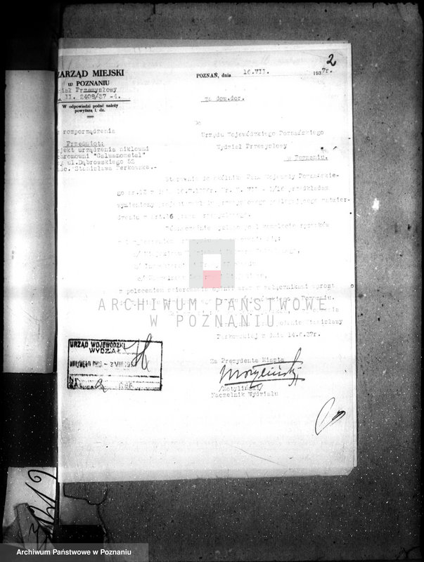 Obraz 6 z jednostki "Zatwierdzenie projekt urządzenia niklowni i chromowni Galwanometal St. Perkowska w Poznaniu"