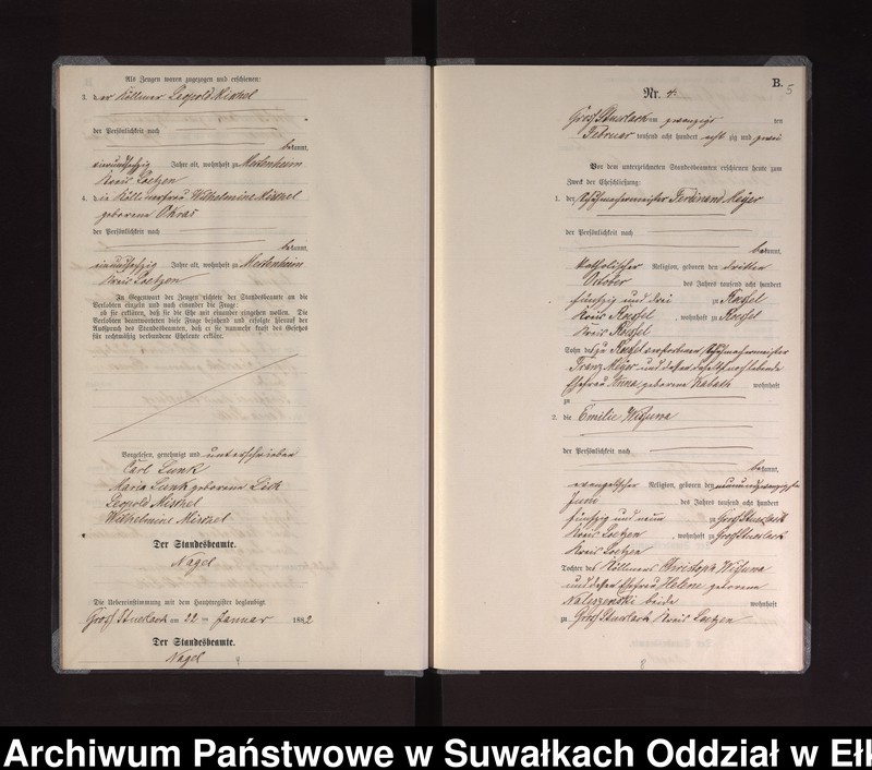 image.from.unit.number "Heiraths-Neben-Register des Preussischen Standes-Amtes Gross Stüerlack Kreis Loetzen"