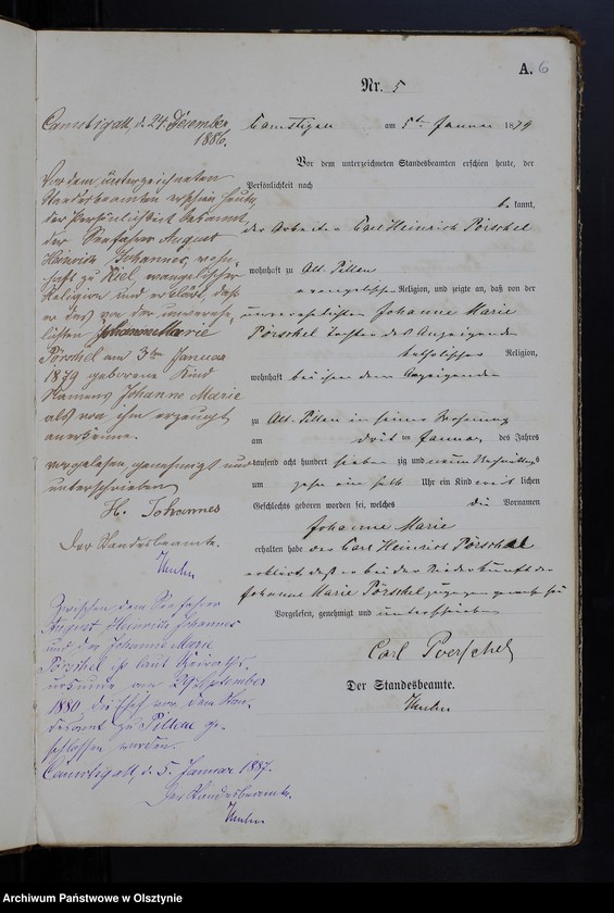 image.from.unit.number "Geburts-Haupt-Register Tom I,Nr 1 - 150"