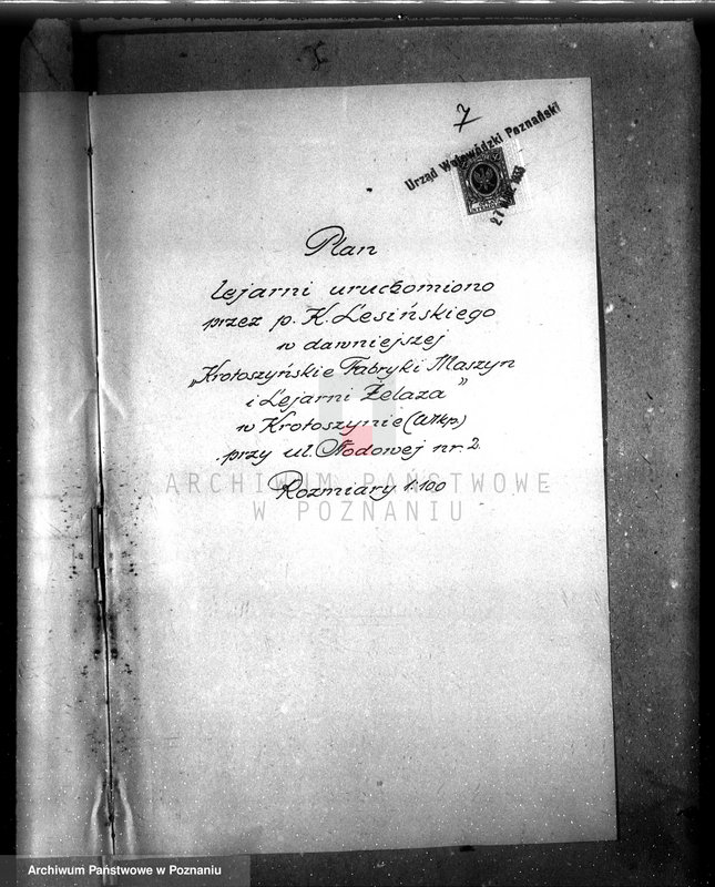 Obraz 11 z jednostki "Zatwierdzenie zakładu przemysłowego odlewni żelaza K. Lesiński w Krotoszynie"
