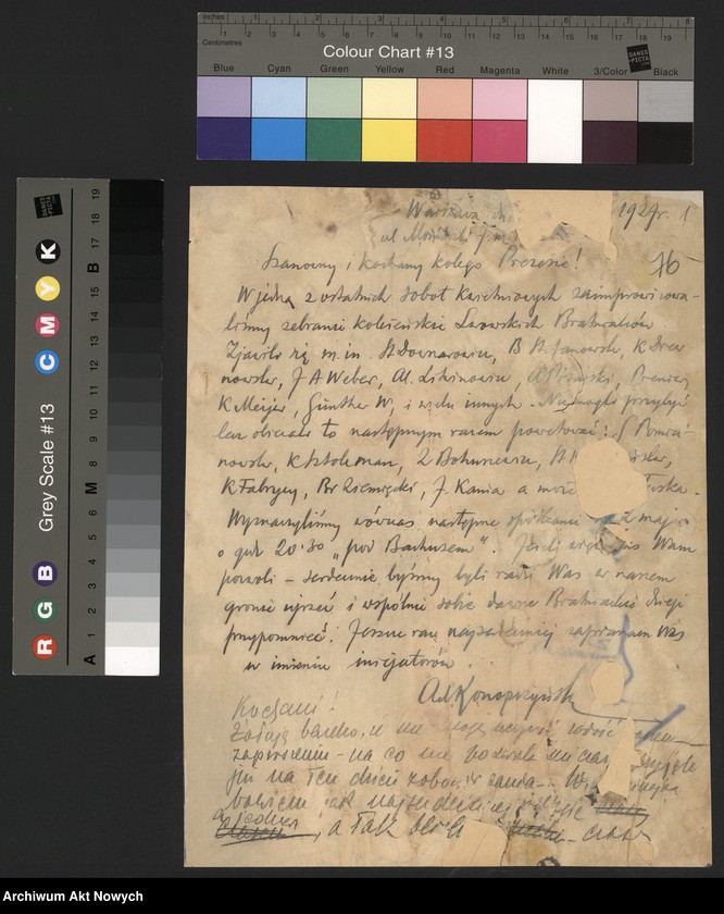 image.from.unit.number "Konopczyński A., kolega Władysława Sikorskiego z okresu studiów na Politechnice Lwowskiej. Zaproszenie na spotkanie byłych członków Bratniej Pomocy we Lwowie."