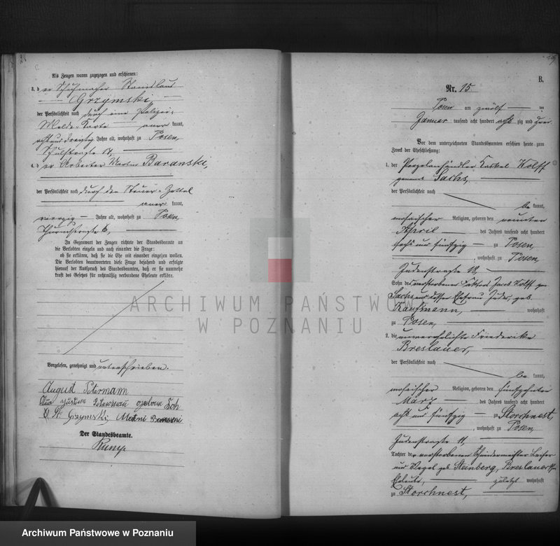 Obraz 16 z jednostki "Księga małżeństw t. I"