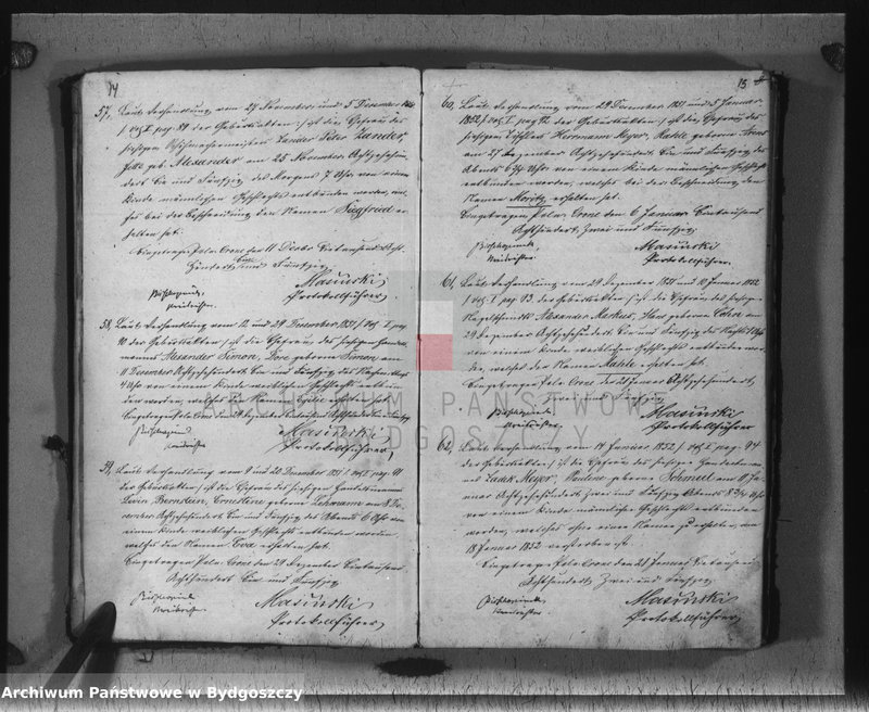 image.from.team "Akta metrykalne żydowskiej gminy wyznaniowej w Koronowie, pow. Bydgoszcz"