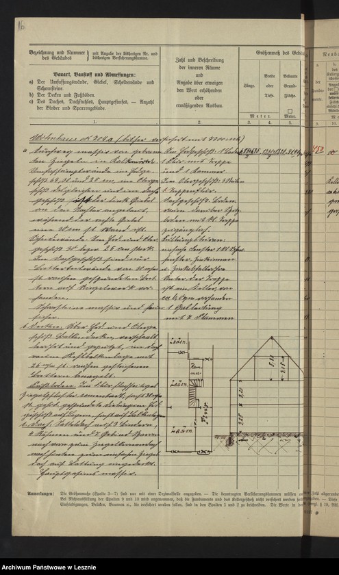 Obraz 19 z jednostki "[Beschreibung von Gebäuden des Grundstücks /ubezpieczenia przeciwpożarowe/]"